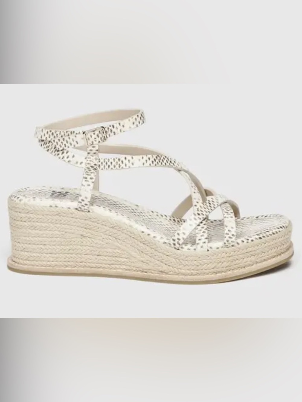 PAIGE Julian Wedge Natural Multi Leather Snake Printed 
Gladiator-Inspired Sz:7 - Picture 9 of 16